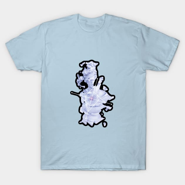 Glitched Vaporwave Statue #4 T-Shirt by Plasma